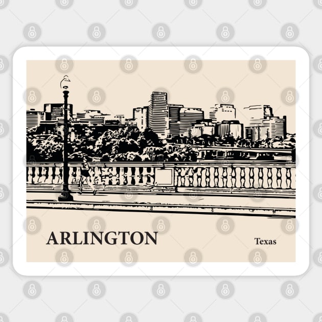 Arlington - Texas Sticker by Lakeric